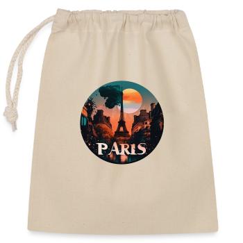 Des souvenirs uniques de Paris - Sac cadeau en coton avec cordon (25 x 30 cm) - nature - Devant