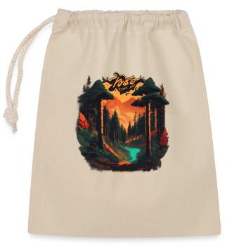 Protection de l’environnement maintenant! - Sac cadeau en coton avec cordon (25 x 30 cm) - nature - Devant