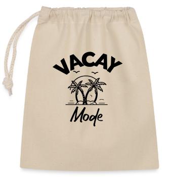 Vacay Mode - Sac cadeau en coton avec cordon (25 x 30 cm) - nature - Devant