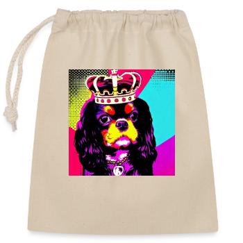 Cavalier King Charles Spaniel Pop Art - Sac cadeau en coton avec cordon (25 x 30 cm) - nature - Devant