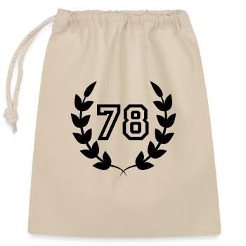 78e anniversaire-idée cadeau 78 ans - Sac cadeau en coton avec cordon (25 x 30 cm) - nature - Devant