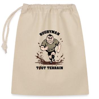 RUGBYMAN TOUT TERRAIN ! - Sac cadeau en coton avec cordon (25 x 30 cm) - nature - Devant