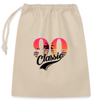 Vintage 1990-90e anniversaire - Sac cadeau en coton avec cordon (25 x 30 cm) - nature - Devant