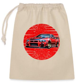 Jdm / Tuning / Turbocompresseur / Jantes / Chiptuning - Sac cadeau en coton avec cordon (25 x 30 cm) - nature - Devant