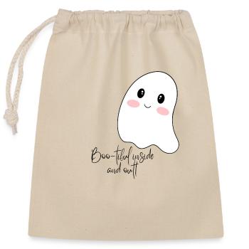 Halloween Ghost Gespenst Boo-tiful Geschenk cadeau - Sac cadeau en coton avec cordon (25 x 30 cm) - nature - Devant