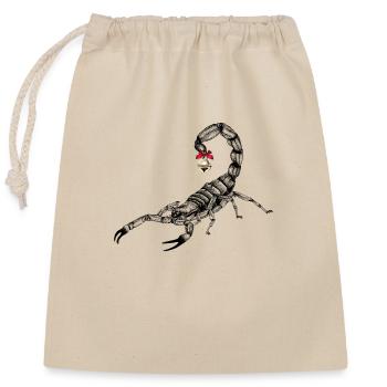 Christmas Scorpion - Closable cotton gift bag (25x30cm) - nature - Front