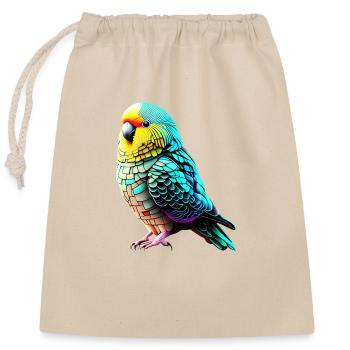 Perruche Oiseau Calopsitte Propriétaire d’oiseau - Sac cadeau en coton avec cordon (25 x 30 cm) - nature - Devant