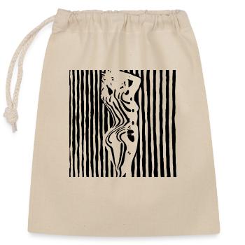 Beautiful female paint art zebra colorful woman - Closable cotton gift bag (25x30cm) - nature - Front