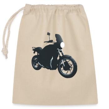 Motorrad Motorcross Motorradfan Motorradfahrer - Verschließbarer Geschenkbeutel aus Baumwolle (25x30cm) - Natur - Vorne