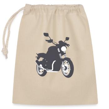 Motorrad Motorcross Motorradfan Motorradfahrer - Verschließbarer Geschenkbeutel aus Baumwolle (25x30cm) - Natur - Vorne