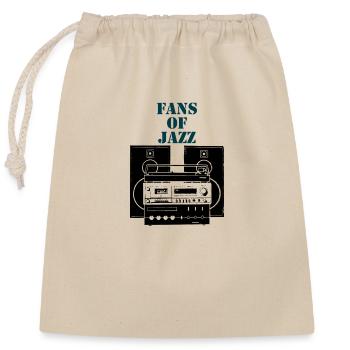 T-shirts for jazz lovers - Closable cotton gift bag (25x30cm) - nature - Front