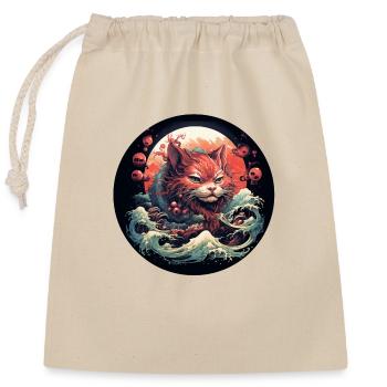 Amour des chats - Sac cadeau en coton avec cordon (25 x 30 cm) - nature - Devant