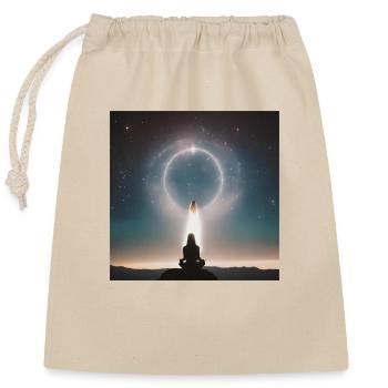 Spiritualité Etoiles Astrologie - Sac cadeau en coton avec cordon (25 x 30 cm) - nature - Devant