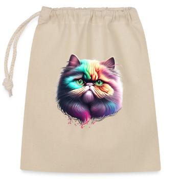 Persian Cat, Tomcat, Domestic Cat, Cat, Cat Owner - Closable cotton gift bag (25x30cm) - nature - Front