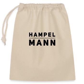 ich stehe meinen Hampelmann - Verschließbarer Geschenkbeutel aus Baumwolle (25x30cm) - Natur - Vorne