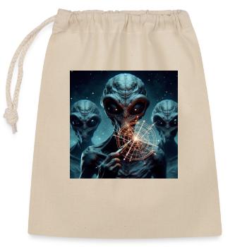 Astronomie Astrologie - Sac cadeau en coton avec cordon (25 x 30 cm) - nature - Devant