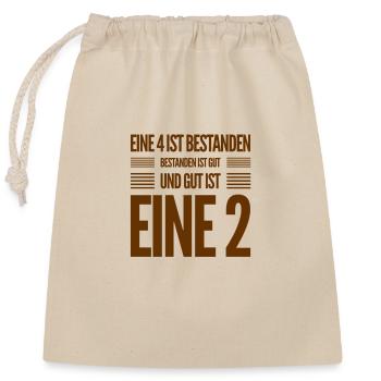Prüfungsergebnis - Verschließbarer Geschenkbeutel aus Baumwolle (25x30cm) - Natur - Vorne