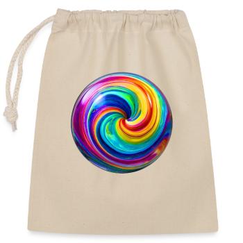 Magic Swirl Marble - Closable cotton gift bag (25x30cm) - nature - Front