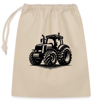 Tracteurs robustes pour les machines agricoles de tracteur Biofarmer - Sac cadeau en coton avec cordon (25 x 30 cm) - nature - Devant