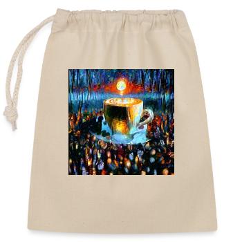 Vincent Van Coffee - Closable cotton gift bag (25x30cm) - nature - Front