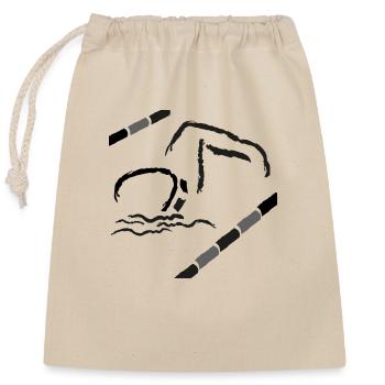Natation - Sac cadeau en coton avec cordon (25 x 30 cm) - nature - Devant