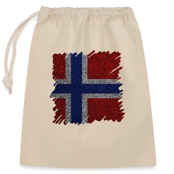 Norvège Norvège Drapeau Scandinavie Norden Tor Viking - Sac cadeau en coton avec cordon (25 x 30 cm) - nature - Devant