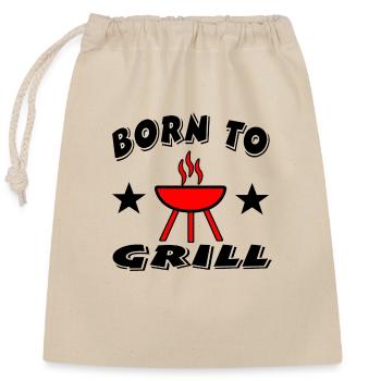 Griller - Sac cadeau en coton avec cordon (25 x 30 cm) - nature - Devant