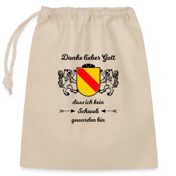 Born in Badnerland - Closable cotton gift bag (25x30cm) - nature - Front