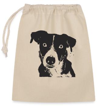 Chien Animal De Compagnie Aboiement Bello Chiot Chien Museau De Chien - Sac cadeau en coton avec cordon (25 x 30 cm) - nature - Devant