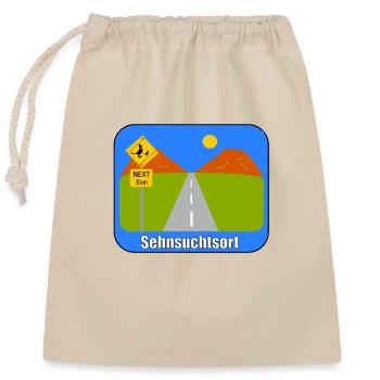 A place of longing - Closable cotton gift bag (25x30cm) - nature - Front