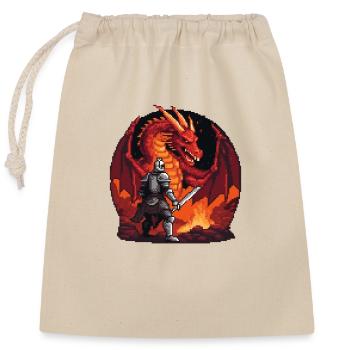 Dragon's Lair Showdown - Closable cotton gift bag (25x30cm) - nature - Front
