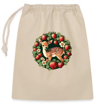 Fawn Spring - Closable cotton gift bag (25x30cm) - nature - Front