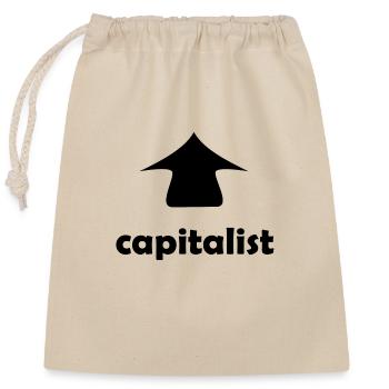 Der Investor und Kapitalist - Verschließbarer Geschenkbeutel aus Baumwolle (25x30cm) - Natur - Vorne