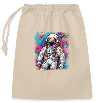 Astronaut - Closable cotton gift bag (25x30cm) - nature - Front