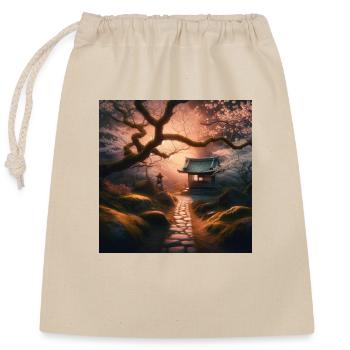 Japon Vintage Moss Stone Path - Sac cadeau en coton avec cordon (25 x 30 cm) - nature - Devant