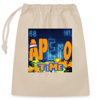 APERO TIME CHEMISTRY - Sac cadeau en coton avec cordon (25 x 30 cm) - nature - Devant
