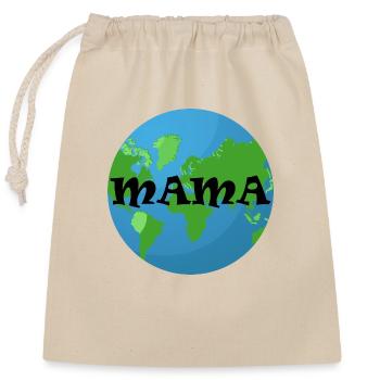 MAMA WORLD - Closable cotton gift bag (25x30cm) - nature - Front