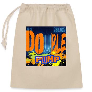 "DOUBLE PUMP" chemistry - Sac cadeau en coton avec cordon (25 x 30 cm) - nature - Devant
