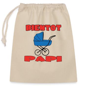 SOON TO BE A GRANDPA - Closable cotton gift bag (25x30cm) - nature - Front