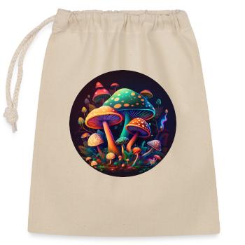 Fungi - Closable cotton gift bag (25x30cm) - nature - Front