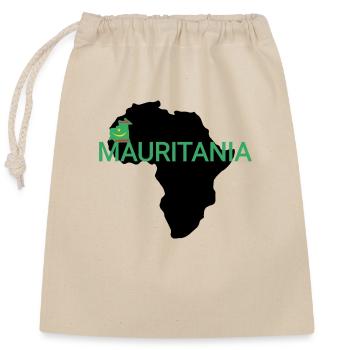 Afrika Umriss Mauretanien - Verschließbarer Geschenkbeutel aus Baumwolle (25x30cm) - Natur - Vorne