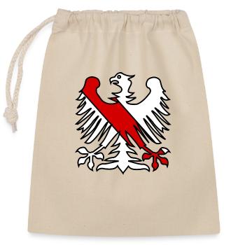 The Franconian eagle - Closable cotton gift bag (25x30cm) - nature - Front