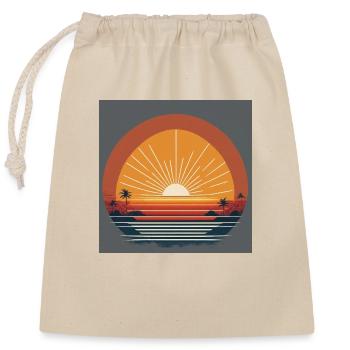 Sunset - Verschließbarer Geschenkbeutel aus Baumwolle (25x30cm) - Natur - Vorne