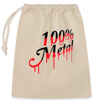 100% Pour-Métal Musique Timbre Graffiti Drops - Sac cadeau en coton avec cordon (25 x 30 cm) - nature - Devant