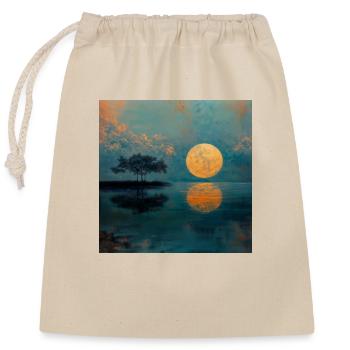 Sonnenuntergang - Verschließbarer Geschenkbeutel aus Baumwolle (25x30cm) - Natur - Vorne