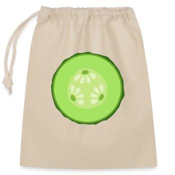 Cucumber Slice - Closable cotton gift bag (25x30cm) - nature - Front