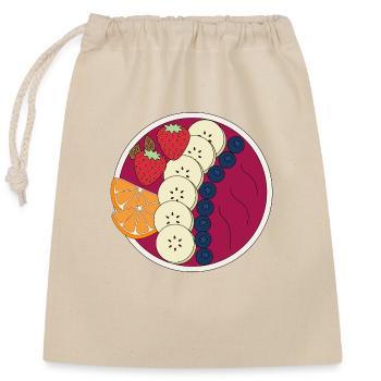 Bol de smoothie aux baies - Sac cadeau en coton avec cordon (25 x 30 cm) - nature - Devant