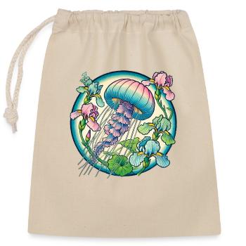 Jellyfish - Closable cotton gift bag (25x30cm) - nature - Front