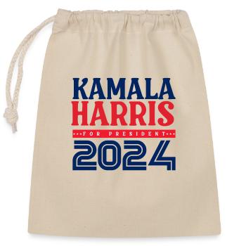 Vintage Kamala Harris 2024 for the electorate campaign - Closable cotton gift bag (25x30cm) - nature - Front