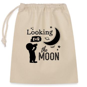 Looking for the moon - Sac cadeau en coton avec cordon (25 x 30 cm) - nature - Devant